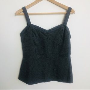 CAbi #552 Dark Gray Ponte Bustier Top
